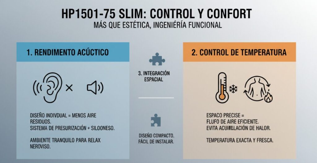 مزايا حجرة الضغط العالي الأحادية النحيفة 1.5 ATA HP1501-75: