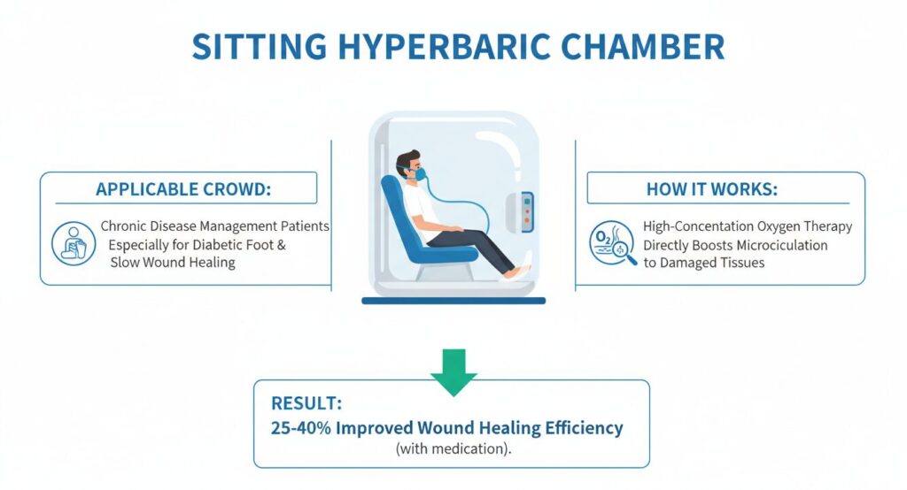 Sitting Hyperbaric Chamber Applicable Crowd To Users of chronic disease management institutions

