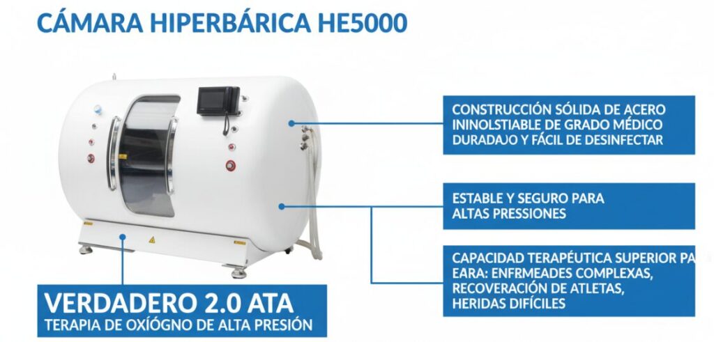 2-3 Personas He5000 Cámara Hiperbárica Ventajas