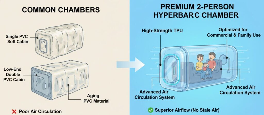 2 Personen Hyperbarkammer Vergleichspunkte