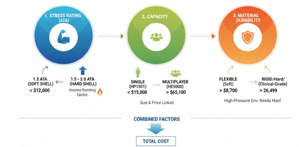 Factores que influyen en el precio de las cámaras hiperbáricas de oxígeno