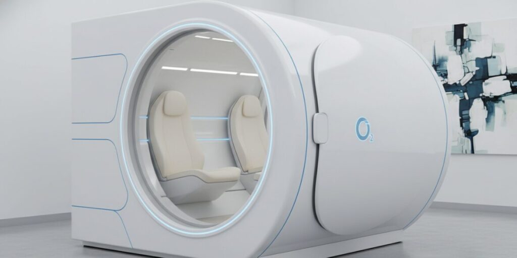 Photos du caisson d'oxygène hyperbare