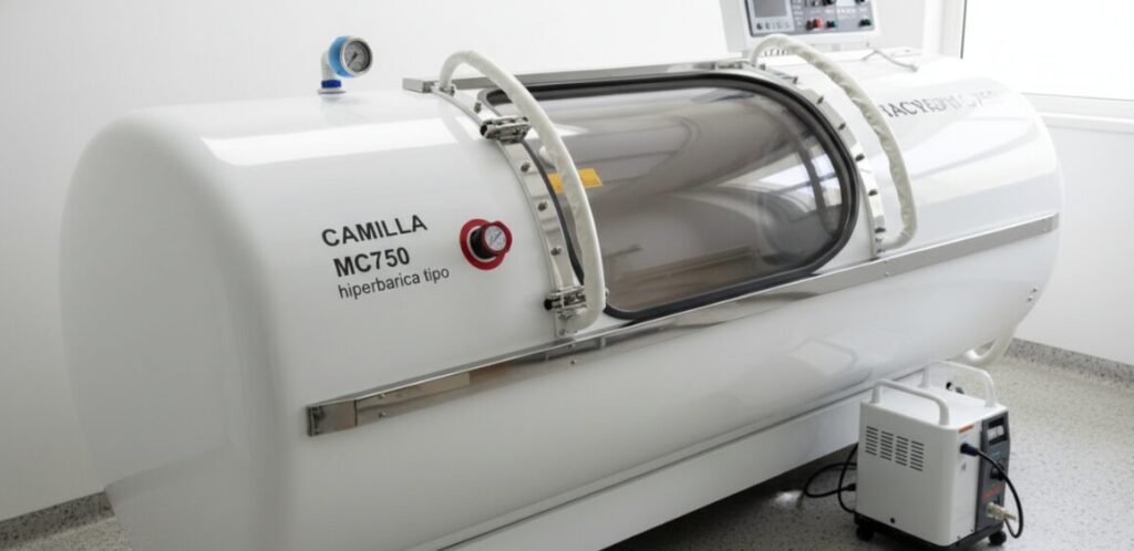 Fotografías de una cámara de oxígeno hiperbárico