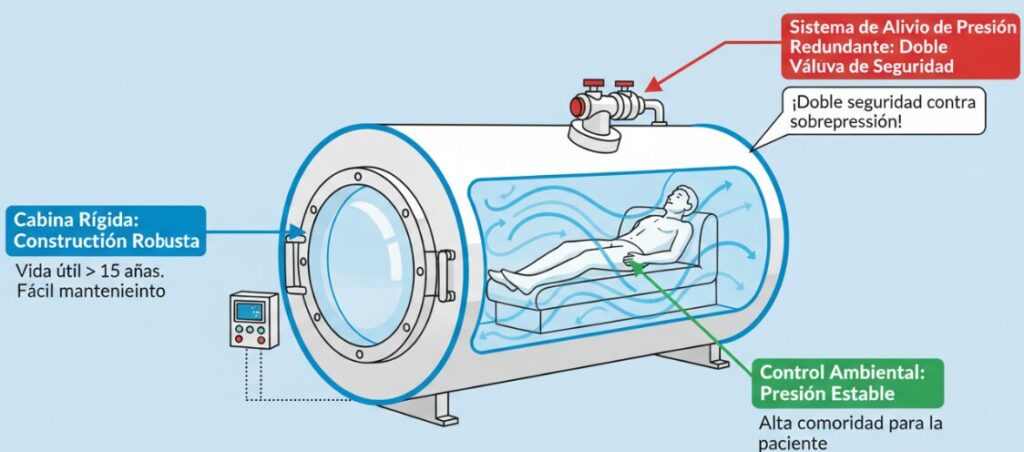 camara hiperbárica hp2202 2 ata seguridad