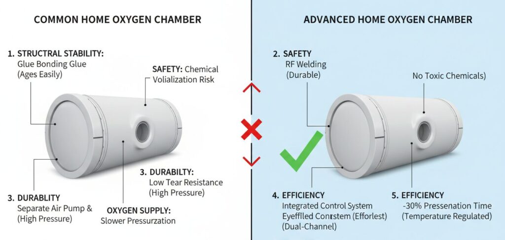 غرفة الأكسجين للاستخدام المنزلي نقطة التباين