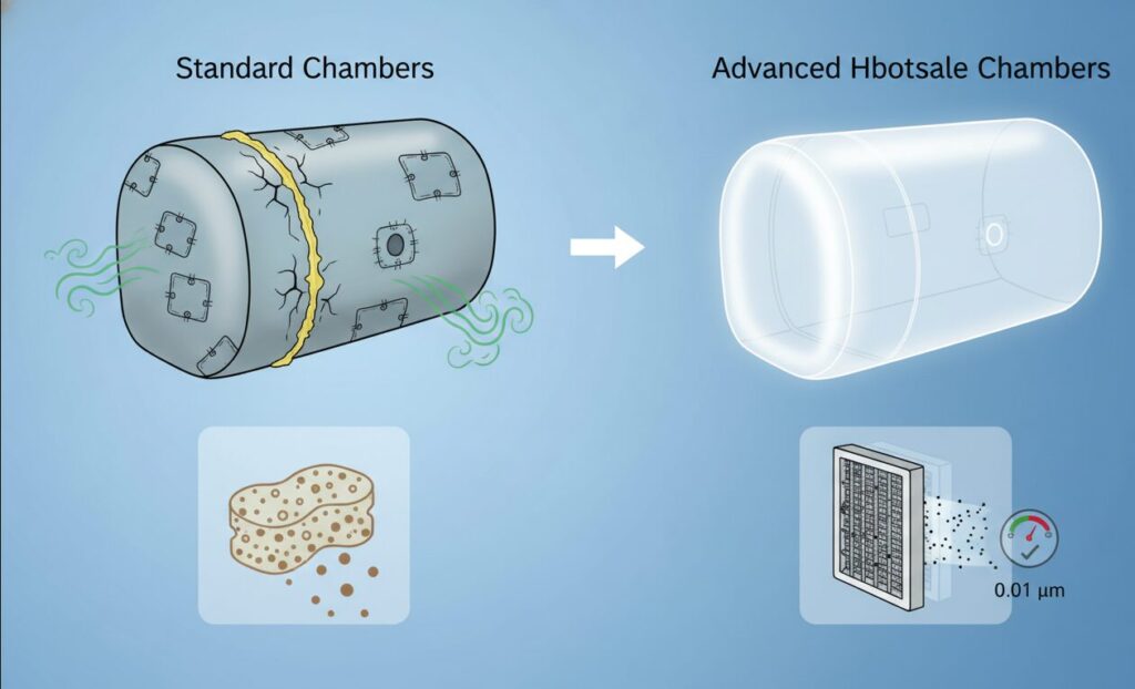 Champas Hyperbares Points de comparaison