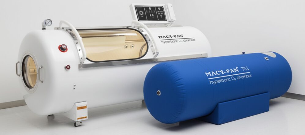 Hyperbaric oxygen chambers of different sizes