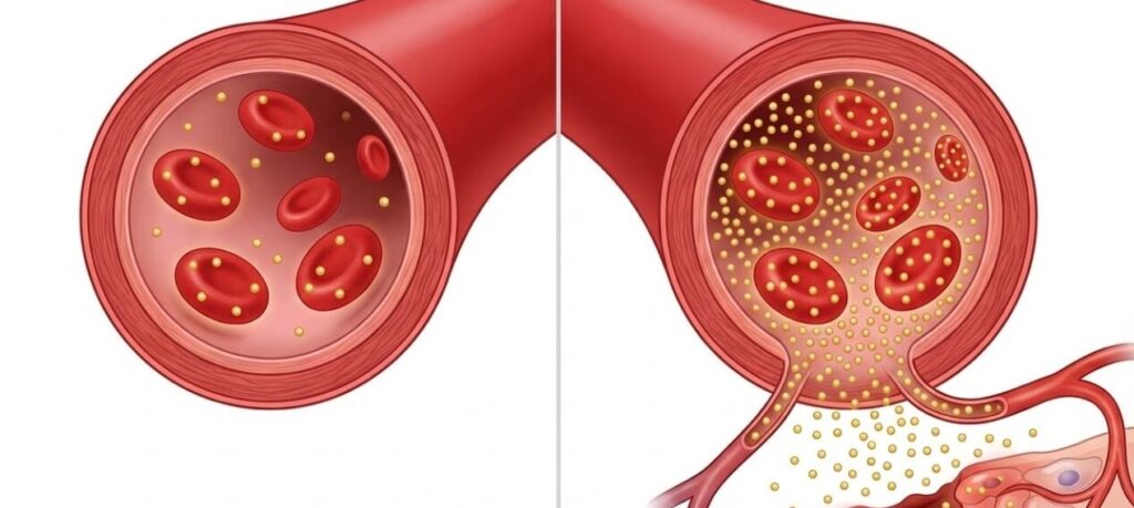 Blood oxygen concentration under different conditions