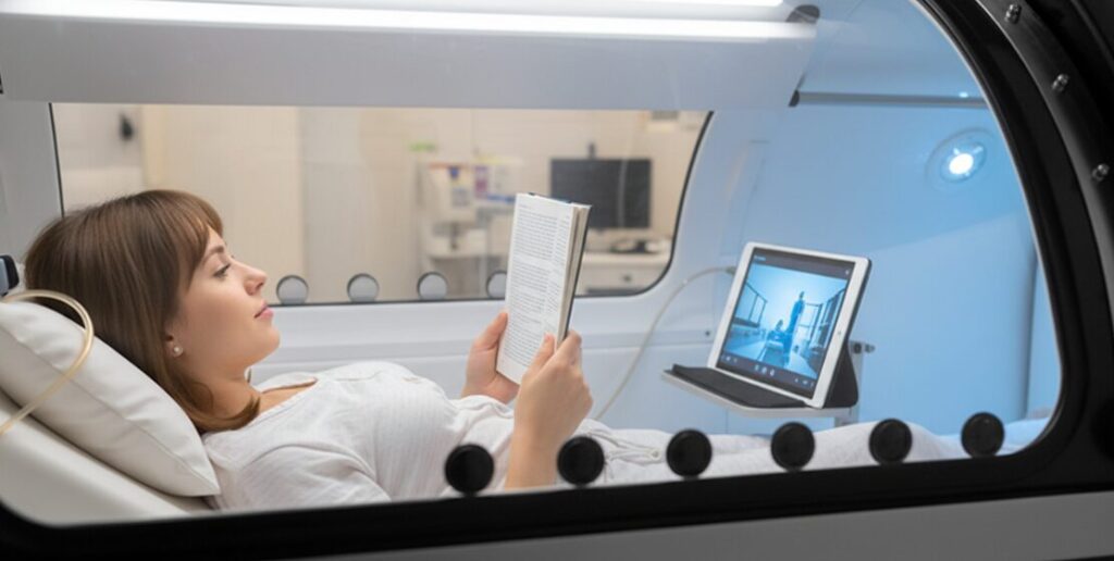 Resting inside the cabin