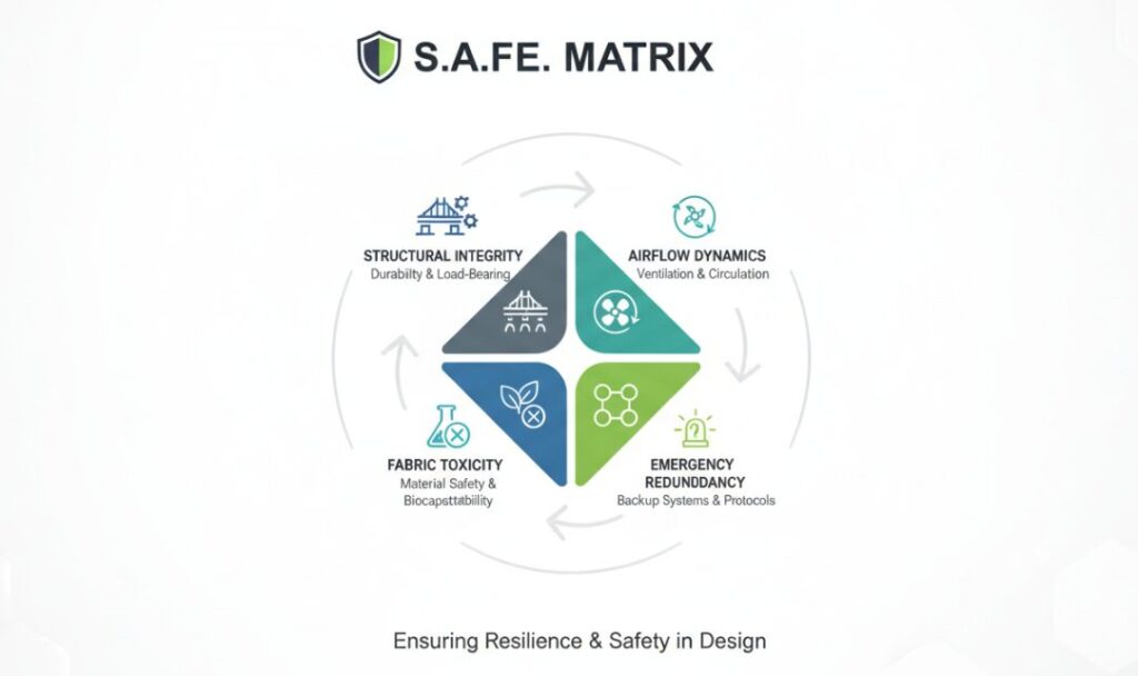 the S.A.F.E. Matrix: Structural Integrity, Airflow Dynamics, Fabric Toxicity, Emergency Redundancy