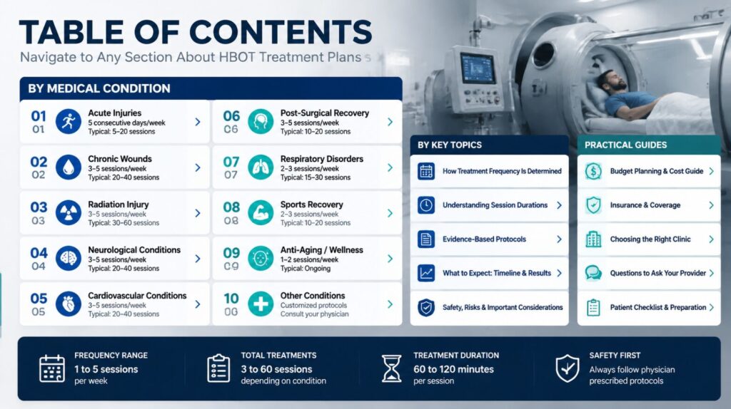Insert an interactive, clickable Table of Contents here, allowing users to jump directly to specific medical conditions or the budget planning section